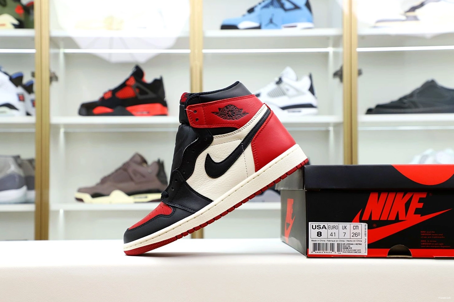 RETRO HIGH AIR JORDAN TOE' 'BRED OG 1 1008
